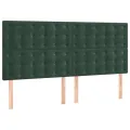 cadre de lit et matelas Vert foncé 180x200cm Velours