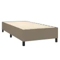 cadre de lit et matelas et LED Taupe 80x200cm Tissu