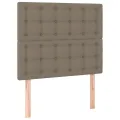 cadre de lit et matelas et LED Taupe 80x200cm Tissu