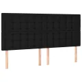 cadre de lit avec matelas Noir 160x200 cm Tissu