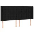 cadre de lit matelas et LED Noir 160x200 cm Tissu