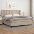 cadre de lit avec matelas Cappuccino 200x200 cm