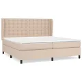 cadre de lit avec matelas Cappuccino 200x200 cm