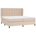 cadre de lit avec matelas Cappuccino 200x200 cm