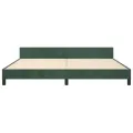 Cadre de lit avec tête de lit Vert foncé 200x200 cm Velours