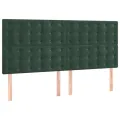 Cadre de lit avec tête de lit Vert foncé 200x200 cm Velours