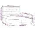 cadre de lit et matelas et LED Noir 160x200 cm Tissu
