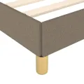 Cadre de lit avec tête de lit Taupe 200x200 cm Tissu