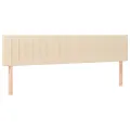 cadre de lit avec matelas Crème 200x200 cm Tissu