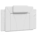 Lit avec matelas blanc 90x190 cm similicuir