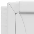 Lit avec matelas blanc 90x190 cm similicuir