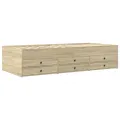 Lit de jour et tiroirs chêne sonoma 75x190cm bois d'ingénierie