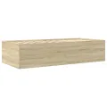 Lit de jour et tiroirs chêne sonoma 75x190cm bois d'ingénierie