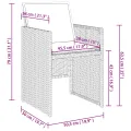 Chaises de jardin avec coussins lot de 4 gris résine tressée