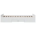 Cadre de lit avec tiroirs blanc 75x190 cm bois d'ingénierie