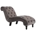 Chaise longue Velours Gris