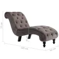 Chaise longue Velours Gris