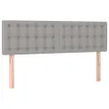 cadre de lit avec matelas Gris clair 140x190cm Tissu