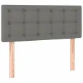 cadre de lit et matelas et LED Gris foncé 120x200 cm