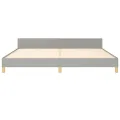 Cadre de lit avec tête de lit Gris clair 200x200 cm Tissu