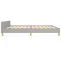 Cadre de lit avec tête de lit Gris clair 200x200 cm Tissu