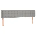 Tête de lit à LED Gris clair 203x16x78/88 cm Tissu