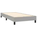 cadre de lit matelas LED Gris clair 100x200 cm Tissu