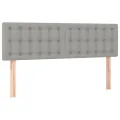 cadre de lit et matelas et LED Gris clair 140x190 cm