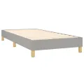 cadre de lit avec matelas Gris clair 100x200cm Tissu