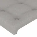 Cadre de lit avec tête de lit Gris clair 100x200 cm Tissu