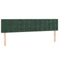 cadre de lit et matelas Vert foncé 200x200cm Velours