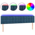 Tête de lit à LED Bleu foncé 180x5x78/88 cm Velours