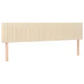 Tête de lit à LED Crème 200x5x78/88 cm Tissu