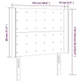 Tête de lit à LED Taupe 103x16x118/128 cm Tissu