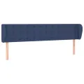 Tête de lit avec oreilles Bleu 183x23x78/88 cm Tissu