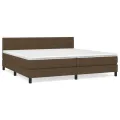 cadre de lit avec matelas Marron foncé 200x200 cm