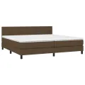 cadre de lit avec matelas Marron foncé 200x200 cm