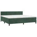 cadre de lit avec matelas LED Vert foncé 200x200 cm