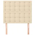 Têtes de lit 2 pcs Crème 100x5x78/88 cm Tissu