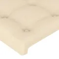 Têtes de lit 2 pcs Crème 100x5x78/88 cm Tissu