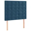 Têtes de lit 2 pcs Bleu foncé 90x5x78/88 cm Velours