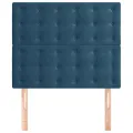 Têtes de lit 2 pcs Bleu foncé 90x5x78/88 cm Velours