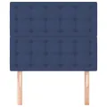 Têtes de lit 2 pcs Bleu 90x5x78/88 cm Tissu