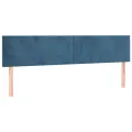 cadre de lit et matelas Bleu foncé 180x200cm Velours
