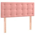 cadre de lit avec matelas Rose 90x200 cm Velours