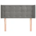Tête de lit avec oreilles Gris clair 93x16x78/88 cm Velours