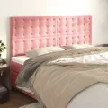 Têtes de lit 4 pcs Rose 90x5x78/88 cm Velours