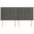 Têtes de lit 4 pcs Gris foncé 90x5x78/88 cm Velours