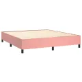 cadre de lit avec matelas Rose 180x200 cm Velours