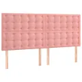 cadre de lit avec matelas Rose 180x200 cm Velours